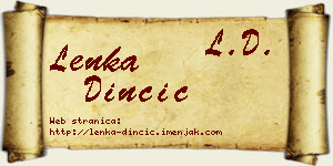 Lenka Dinčić vizit kartica
